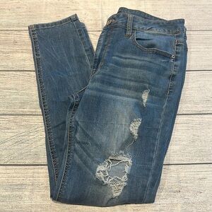 Rue 21 Mid Rise Jegging size 12 distressed look